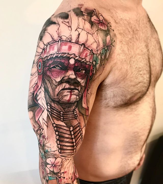 indio guerreiro tatuagem tattoo lincoln lima