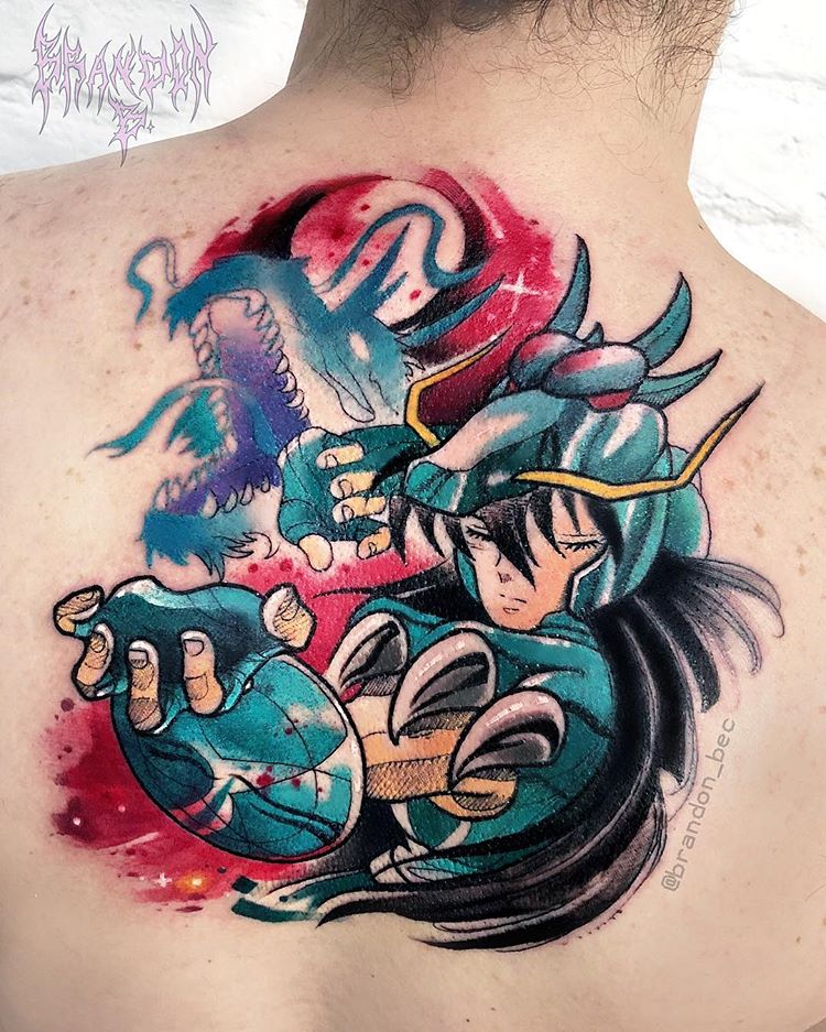 tatuagem cavaleiros do zodiaco shiryu tattoo