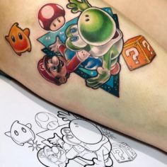 tattoo tatuagem super mario