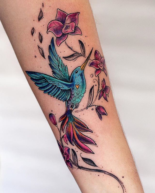 tatuagem beija flor robson carvalho