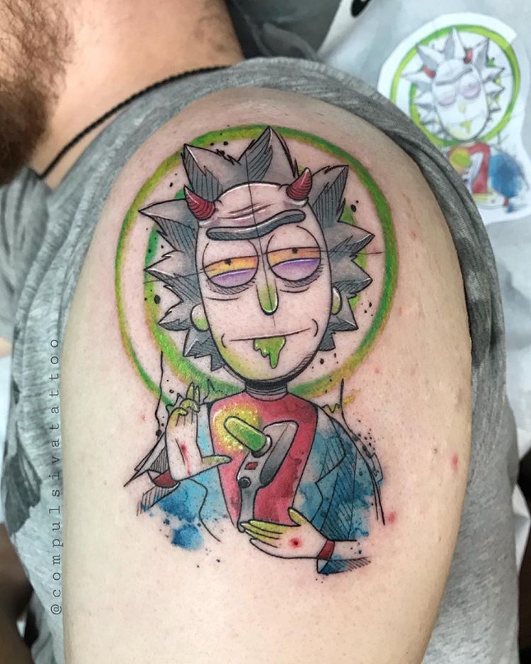 tattoo tatuagem desenho rick and morty