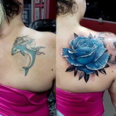 tattoo tatuagem cobertura rosa