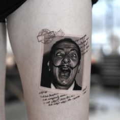 crazy salvador dali tattoo