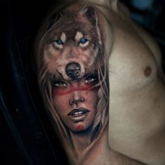 india e lobo tattoo