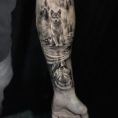lobo filhote tattoo