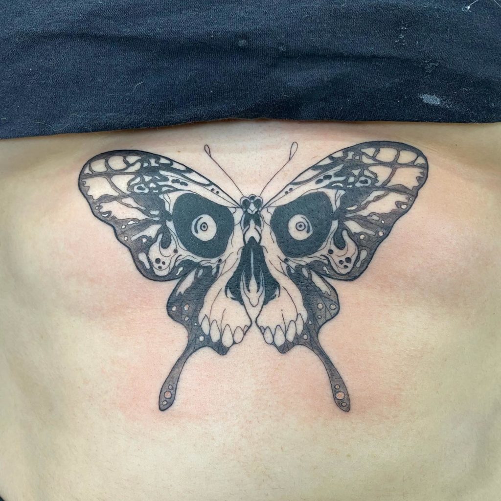 Borboleta com Ornamentos - Tattoo