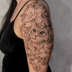 gato do olho azul tattoo