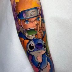 Naruto VS Sticht tattoo