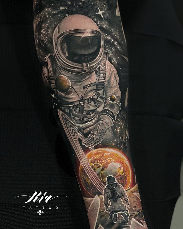 astronaut tattoo