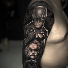 batman e coringa tattoo