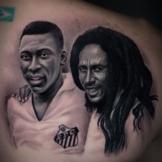 bob marley e pele tattoo