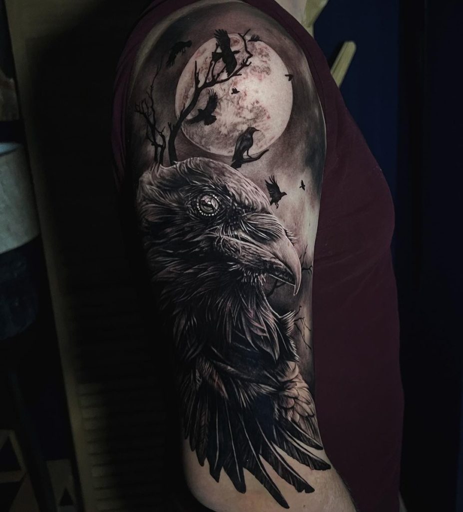 corvo da lua cheia tattoo