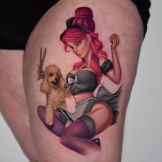 dog groomer tattoo