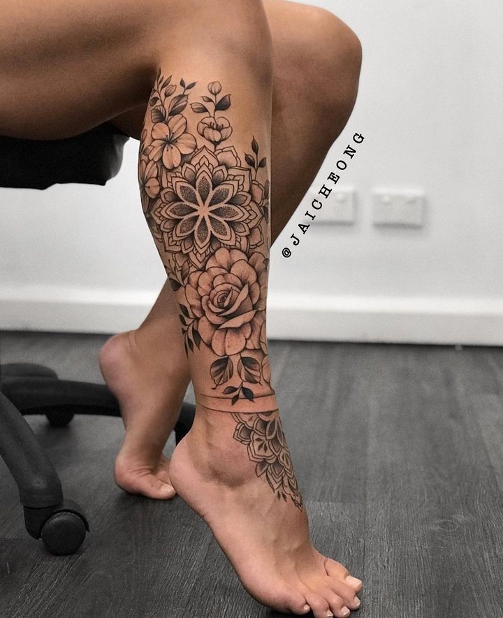 flores mandalas tattoo