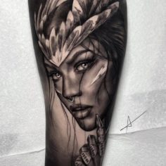 guerreira tattoo mulher