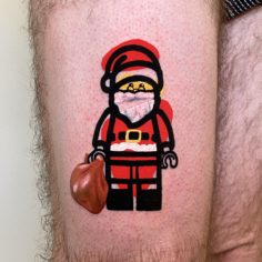 lego santa claus tattoo