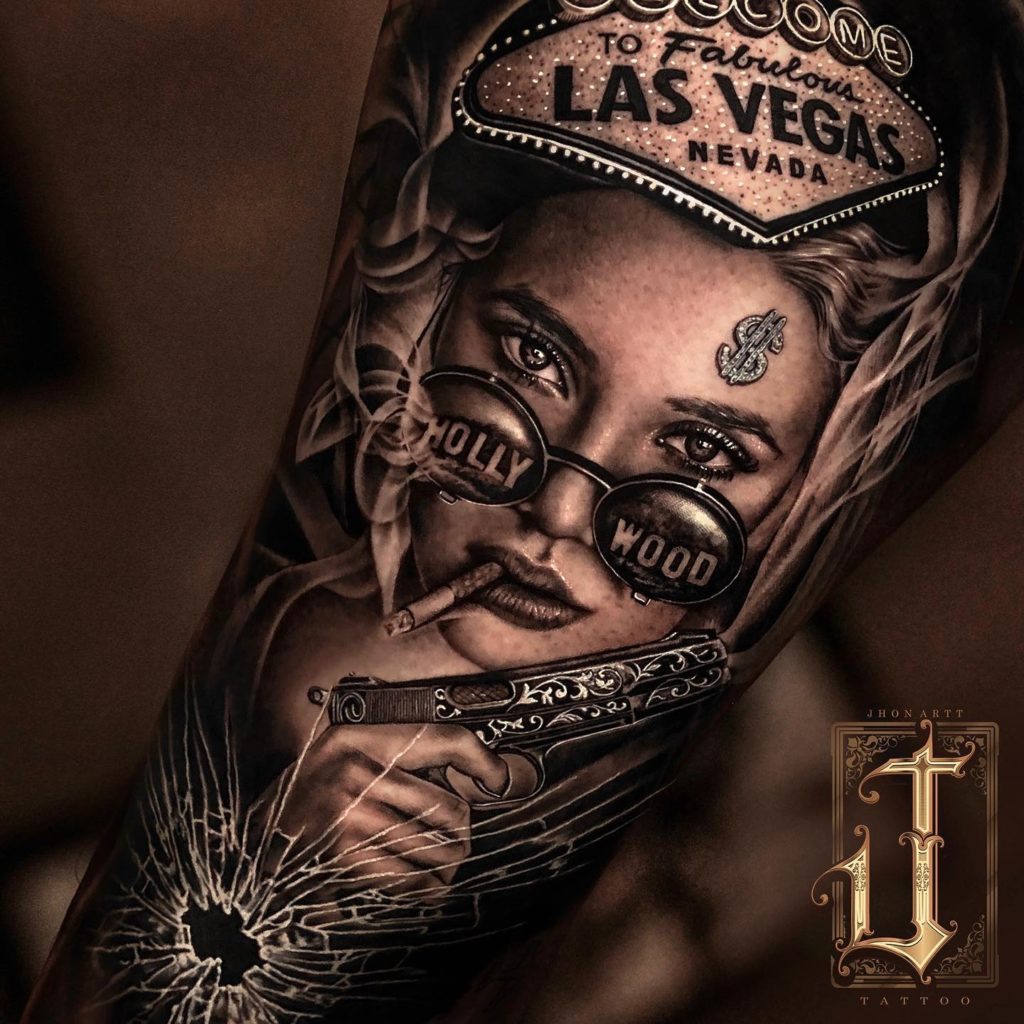 mulher de las vegas tattoo