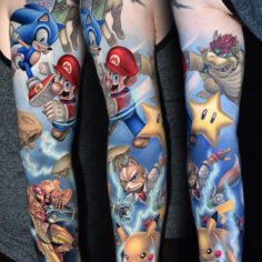personagens video game tattoo