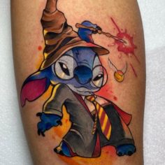 stitch potter tattoo desenho animado