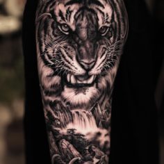 tiger waterfall tattoo