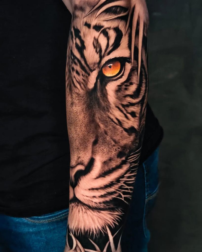 tigre realista tattoo