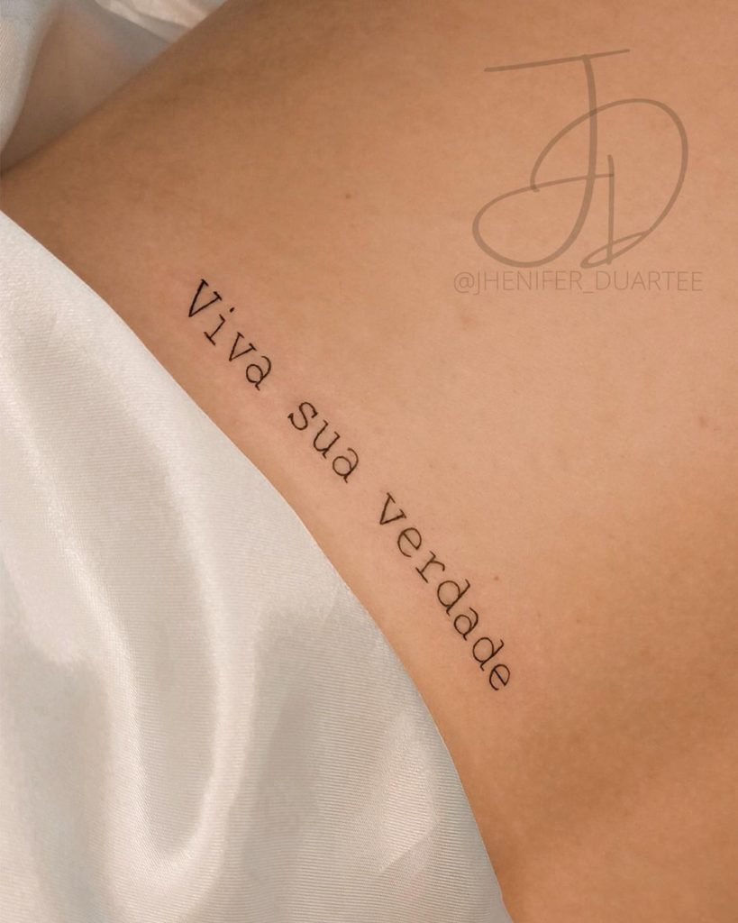 viva sua verdade tatuagem