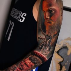 Björn Ironside Luigi Mansi tattoo