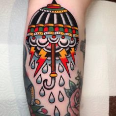 guarda chuva olschool tattoo