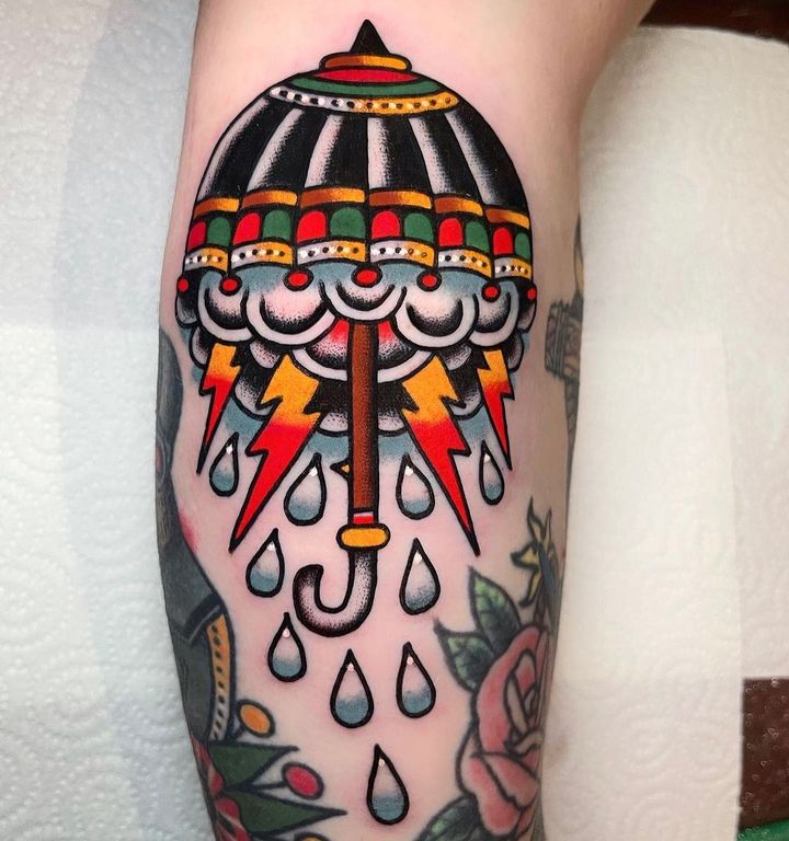 guarda chuva olschool tattoo