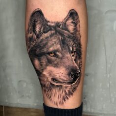 lobo ou cachorro tattoo