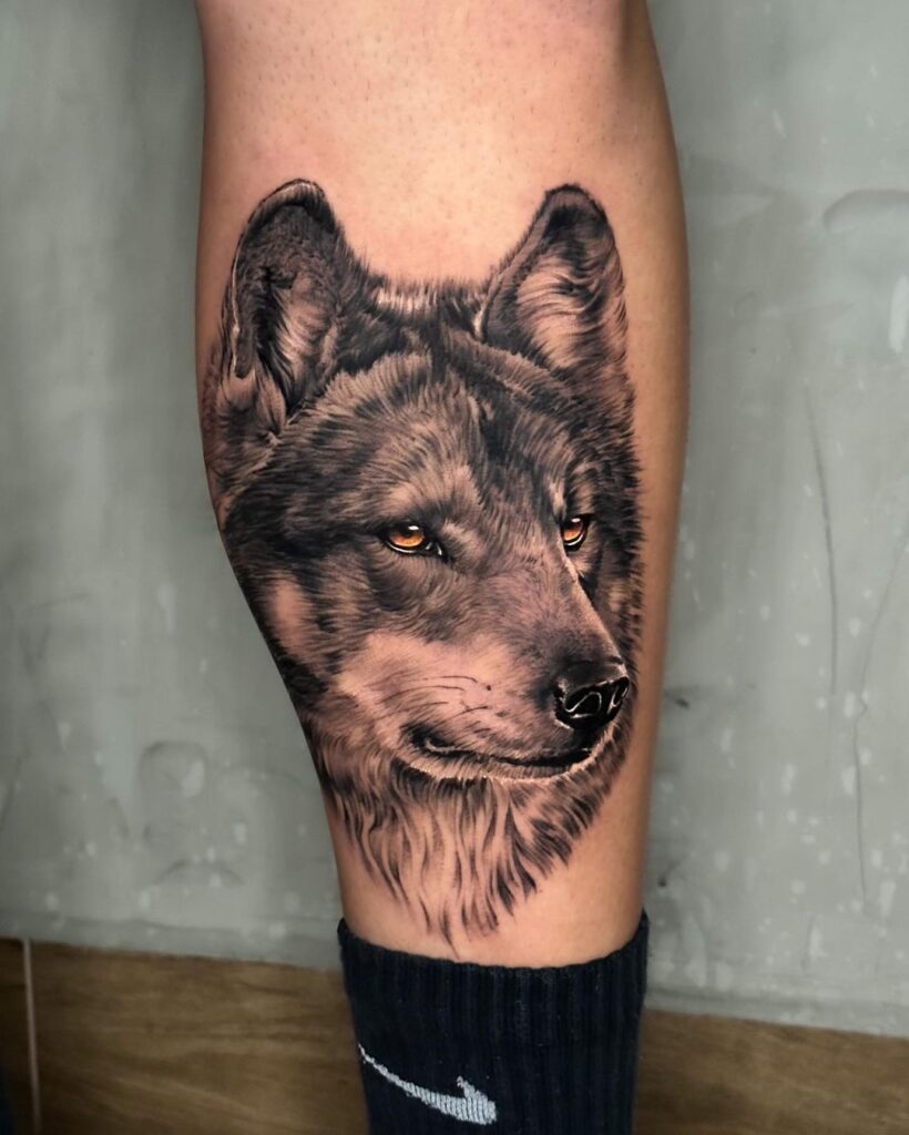 lobo ou cachorro tattoo